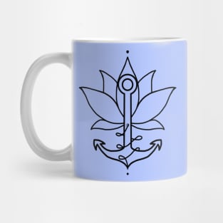 Anchor with Lotus flower Mug